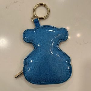 TOUS blue keychain coin purse